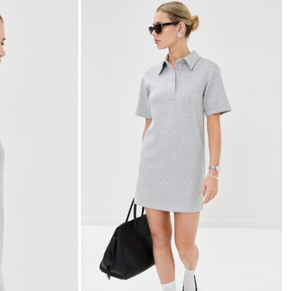 LE BOP NWOT Solene Polo Dress Solene Polo Dress Grey Size Small - Picture 2 of 8